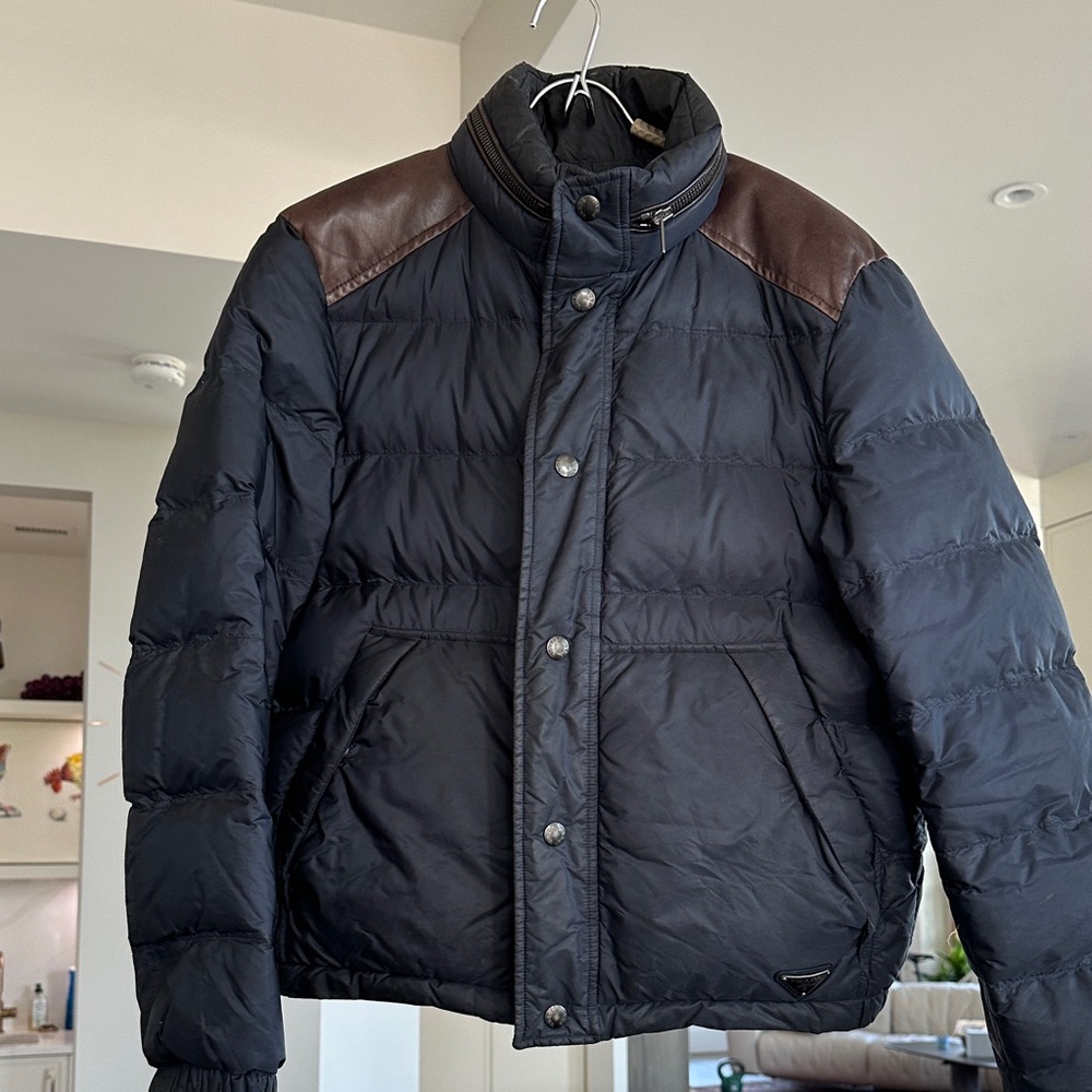 Prada Black and Brown Puffer Jacket